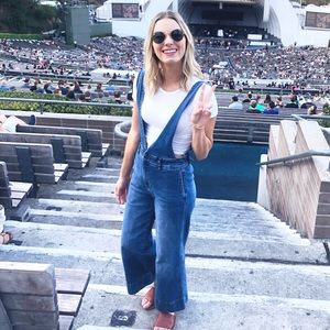 FREE PEOPLE A-LINE PLUNGE OVERALLS